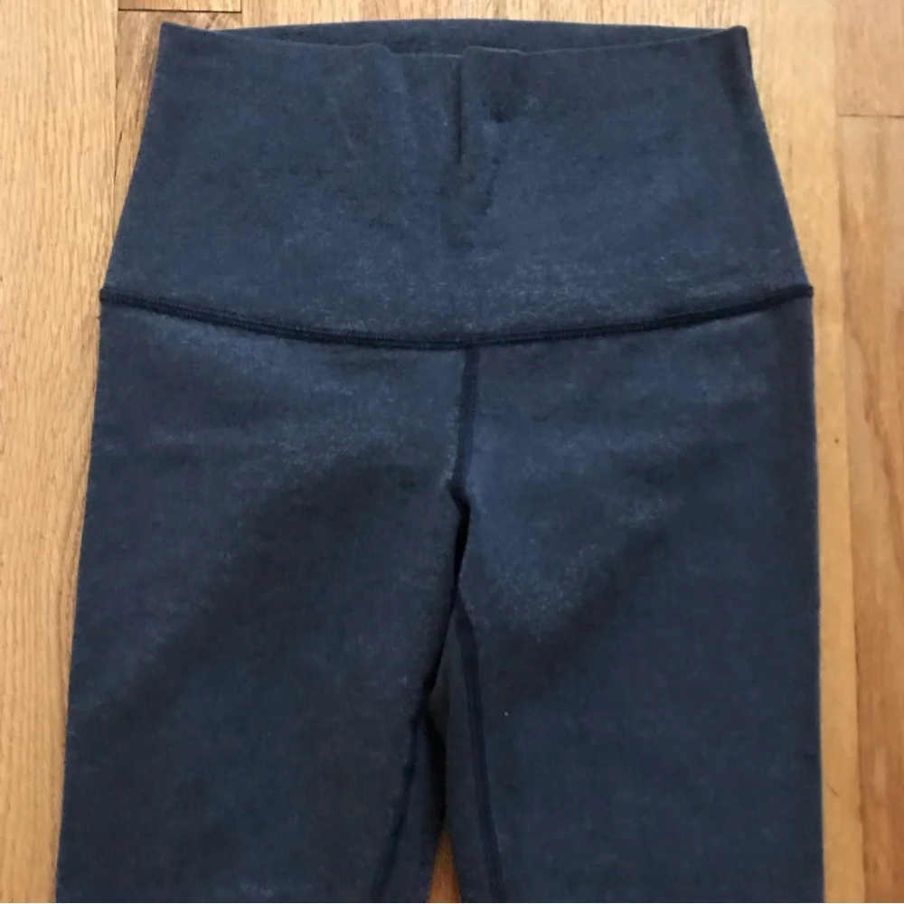 Lululemon Wunder Under Practice Cotton Roll Down Practice Cotton Heather Black 6